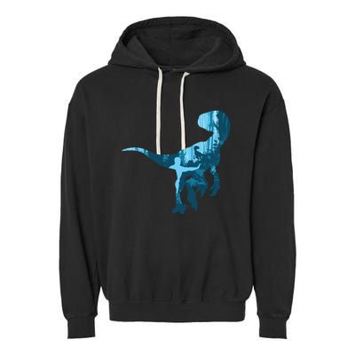 Jurassic World Fallen Kingdom: Blue Dinosaur Tee Garment-Dyed Fleece Hoodie