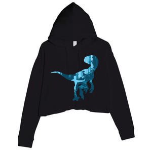 Jurassic World Fallen Kingdom: Blue Dinosaur Tee Crop Fleece Hoodie