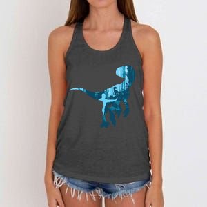 Jurassic World Fallen Kingdom: Blue Dinosaur Tee Women's Knotted Racerback Tank