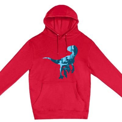 Jurassic World Fallen Kingdom: Blue Dinosaur Tee Premium Pullover Hoodie