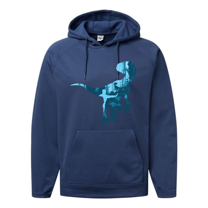 Jurassic World Fallen Kingdom: Blue Dinosaur Tee Performance Fleece Hoodie