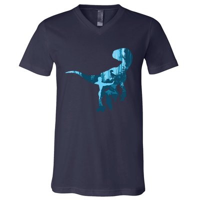 Jurassic World Fallen Kingdom: Blue Dinosaur Tee V-Neck T-Shirt