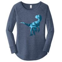 Jurassic World Fallen Kingdom: Blue Dinosaur Tee Women's Perfect Tri Tunic Long Sleeve Shirt