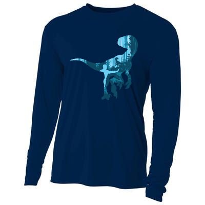 Jurassic World Fallen Kingdom: Blue Dinosaur Tee Cooling Performance Long Sleeve Crew