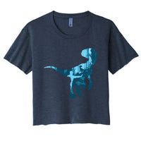 Jurassic World Fallen Kingdom: Blue Dinosaur Tee Women's Crop Top Tee