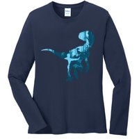 Jurassic World Fallen Kingdom: Blue Dinosaur Tee Ladies Long Sleeve Shirt