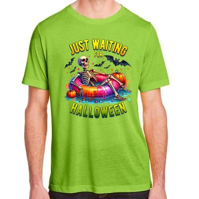 Just Waiting For Halloween Spooky Skeleton Summer Funny Adult ChromaSoft Performance T-Shirt