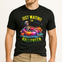 Just Waiting For Halloween Spooky Skeleton Summer Funny Performance Shirt