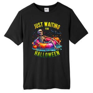 Just Waiting For Halloween Spooky Skeleton Summer Funny Tall Fusion ChromaSoft Performance T-Shirt