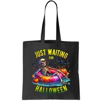 Just Waiting For Halloween Spooky Skeleton Summer Funny Bag