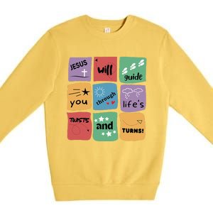 Jesus Will Guide You Through Lifes Twists And Turns VBS Crew Premium Crewneck Sweatshirt