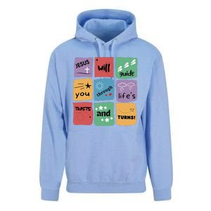 Jesus Will Guide You Through Lifes Twists And Turns VBS Crew Unisex Surf Hoodie