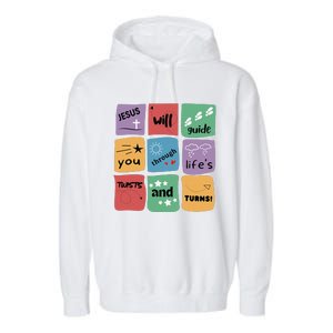 Jesus Will Guide You Through Lifes Twists And Turns VBS Crew Garment-Dyed Fleece Hoodie