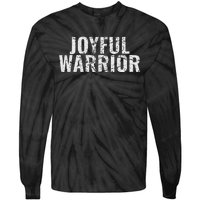 Joyful Warrior Harris Walz 2024 Vote Joy Grunge Vintage Tie-Dye Long Sleeve Shirt