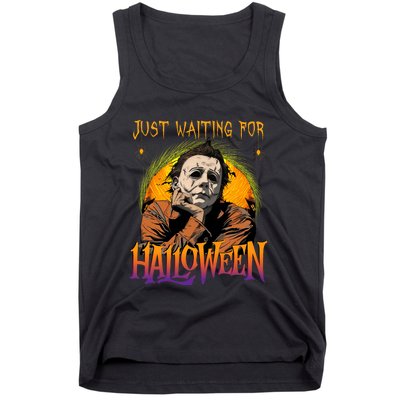 Just Waiting Halloween Horror Character Scary Movie Tank Top