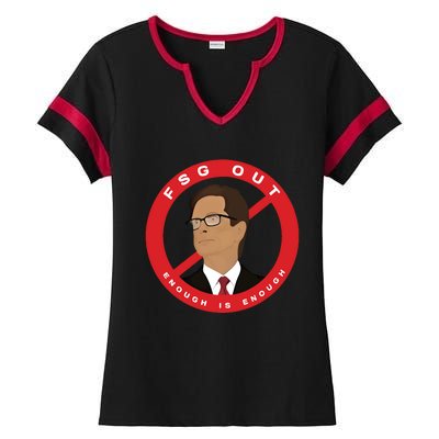 John W Henry Fsg Out Enough Is Enough Ladies Halftime Notch Neck Tee