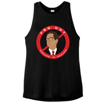 John W Henry Fsg Out Enough Is Enough Ladies PosiCharge Tri-Blend Wicking Tank