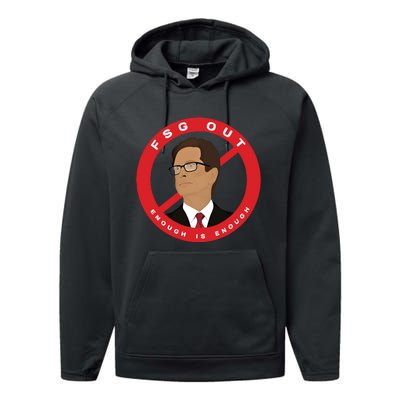 John W Henry Fsg Out Enough Is Enough Performance Fleece Hoodie