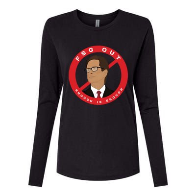 John W Henry Fsg Out Enough Is Enough Womens Cotton Relaxed Long Sleeve T-Shirt