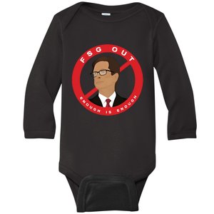 John W Henry Fsg Out Enough Is Enough Baby Long Sleeve Bodysuit