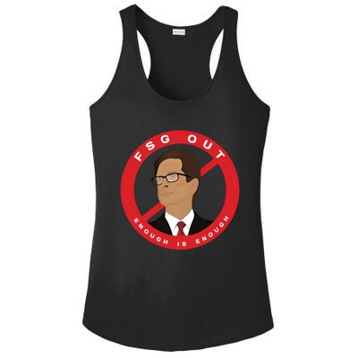 John W Henry Fsg Out Enough Is Enough Ladies PosiCharge Competitor Racerback Tank