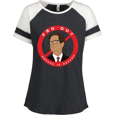 John W Henry Fsg Out Enough Is Enough Enza Ladies Jersey Colorblock Tee