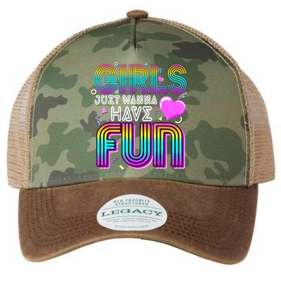 Just Wanna Have Fun Awesome 70s 80s 90s 1980s Legacy Tie Dye Trucker Hat