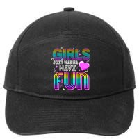 Just Wanna Have Fun Awesome 70s 80s 90s 1980s 7-Panel Snapback Hat