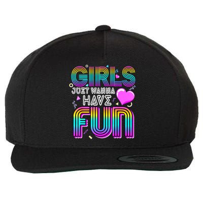 Just Wanna Have Fun Awesome 70s 80s 90s 1980s Wool Snapback Cap