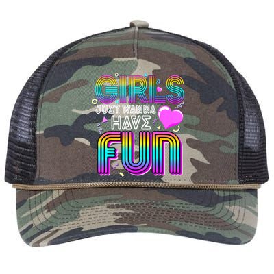 Just Wanna Have Fun Awesome 70s 80s 90s 1980s Retro Rope Trucker Hat Cap