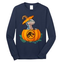 Jurassic World Halloween Dinosaur Pumpkin Logo Long Sleeve Shirt