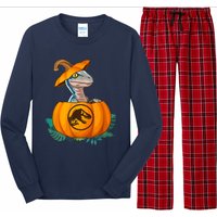 Jurassic World Halloween Dinosaur Pumpkin Logo Long Sleeve Pajama Set