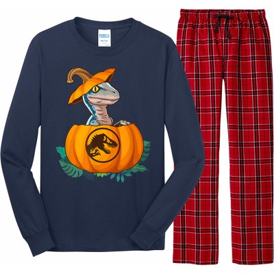 Jurassic World Halloween Dinosaur Pumpkin Logo Long Sleeve Pajama Set