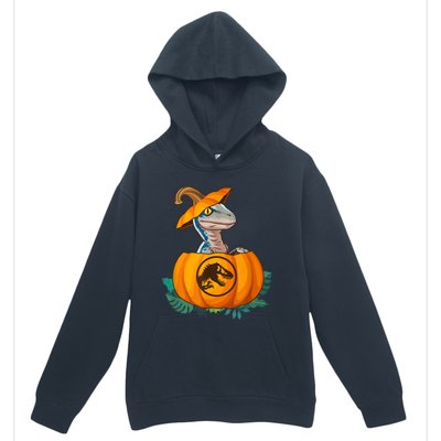 Jurassic World Halloween Dinosaur Pumpkin Logo Urban Pullover Hoodie