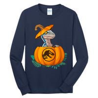 Jurassic World Halloween Dinosaur Pumpkin Logo Tall Long Sleeve T-Shirt