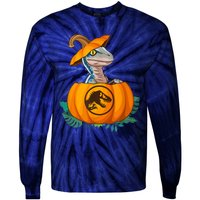 Jurassic World Halloween Dinosaur Pumpkin Logo Tie-Dye Long Sleeve Shirt