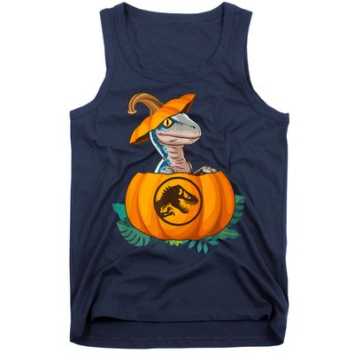 Jurassic World Halloween Dinosaur Pumpkin Logo Tank Top