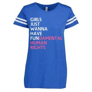 Just Wanna Have Fundamental Human Rights Feminist Enza Ladies Jersey Football T-Shirt