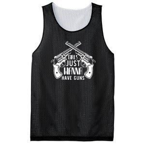 Just Wanna Have Guns Mesh Reversible Basketball Jersey Tank