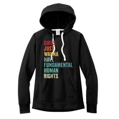 Just Wanna Have Fun Damental Human Rights Vintage Women's Fleece Hoodie