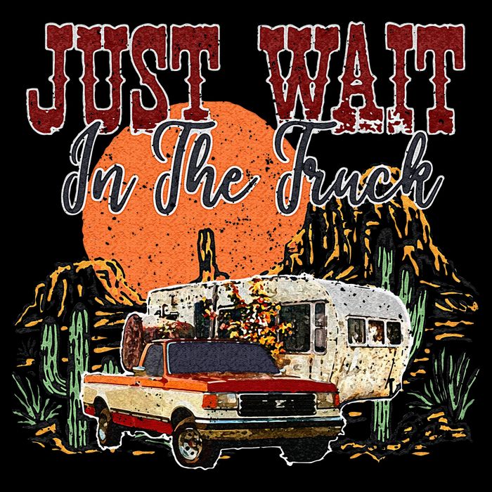 Just Wait In The Truck Country Western Roads Country Costume Wool Snapback Cap
