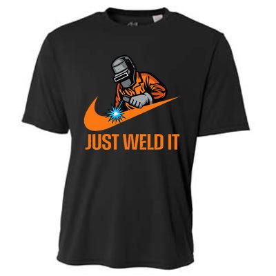 Just Weld It Welder Lover Welder Tradesperson Job Lover Cooling Performance Crew T-Shirt