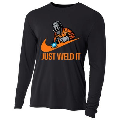 Just Weld It Welder Lover Welder Tradesperson Job Lover Cooling Performance Long Sleeve Crew