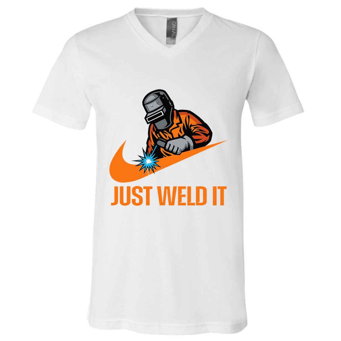 Just Weld It Welder Lover Welder Tradesperson Job Lover V-Neck T-Shirt