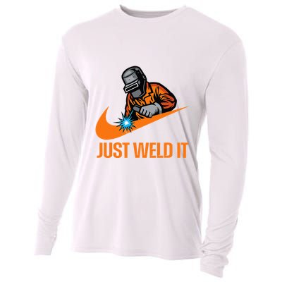 Just Weld It Welder Lover Welder Tradesperson Job Lover Cooling Performance Long Sleeve Crew