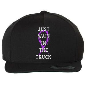 Just Wait In The Truck Domestic Violence Purple Ribbon Wool Snapback Cap