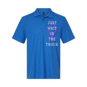 Just Wait In The Truck Domestic Violence Purple Ribbon Softstyle Adult Sport Polo