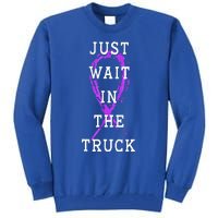 Just Wait In The Truck Domestic Violence Purple Ribbon Tall Sweatshirt