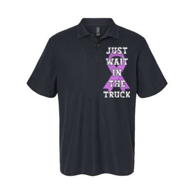 Just Wait In The Truck Domestic Violence Awareness Ribbon Softstyle Adult Sport Polo