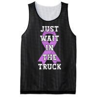 Just Wait In The Truck Domestic Violence Awareness Ribbon Mesh Reversible Basketball Jersey Tank